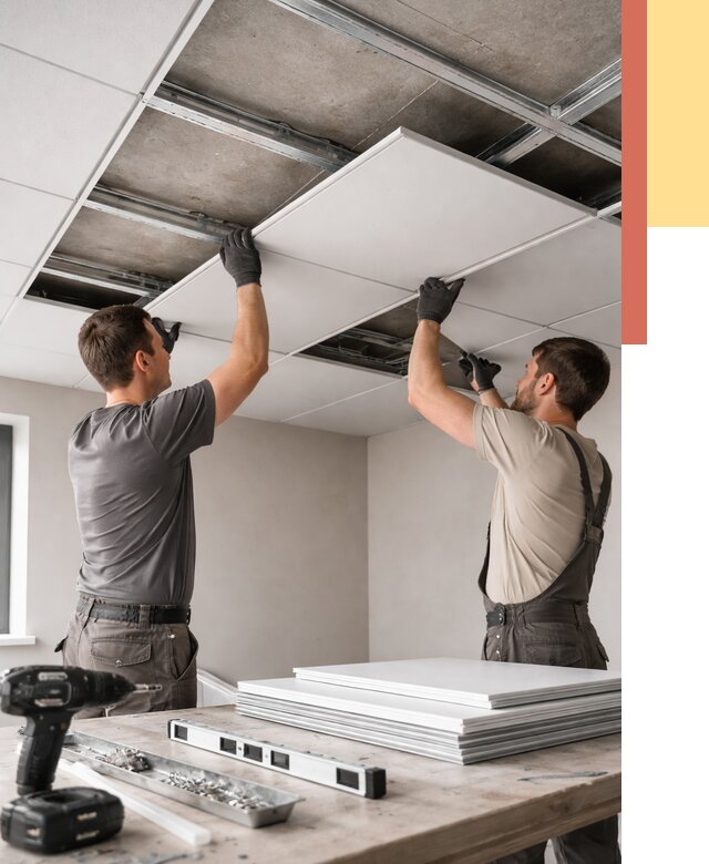 Монтаж кассетного потолка в Горячем Ключе от 4650 руб/м2 — установка и сборка | ОТДЕЛОЧНИК-Грч