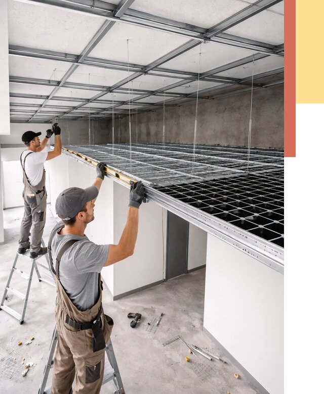 Монтаж потолка грильято в Горячем Ключе от 465 руб./м² — быстрая сборка под ключ | ОТДЕЛОЧНИК-Грч