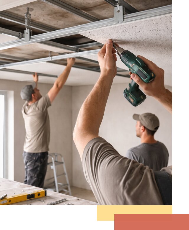 Монтаж акустического потолка в Горячем Ключе под ключ