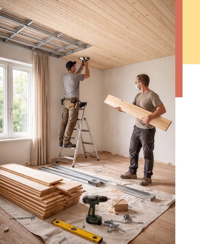 Монтаж потолка из вагонки в Горячем Ключе от 6716 руб. | Быстро и недорого — ОТДЕЛОЧНИК-Грч