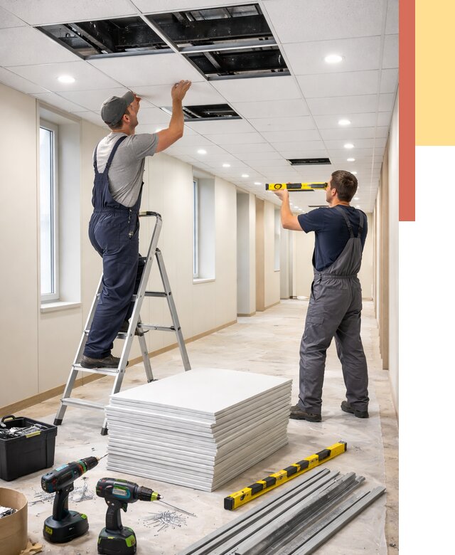 Ремонт потолка Армстронг в Горячем Ключе от 4650 руб. — быстро и недорого | ОТДЕЛОЧНИК-Грч