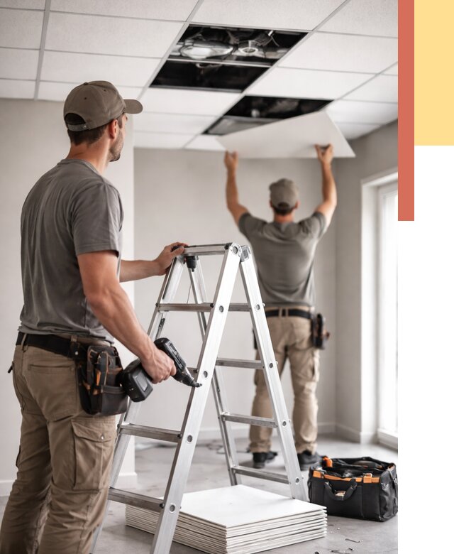 Обслуживание подвесного потолка в Горячем Ключе от 3617 руб. — быстро и недорого | ОТДЕЛОЧНИК-Грч