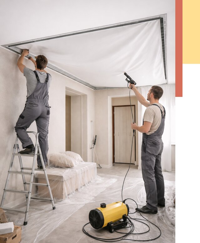 Монтаж натяжного потолка в прихожей в Горячем Ключе от 2738 руб. под ключ | ОТДЕЛОЧНИК-Грч