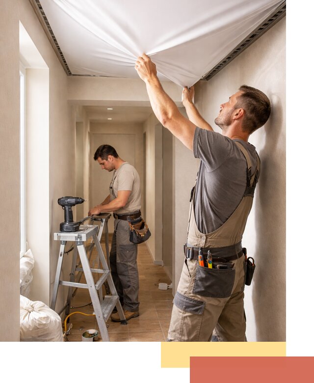 Монтаж натяжного потолка в прихожей в Горячем Ключе