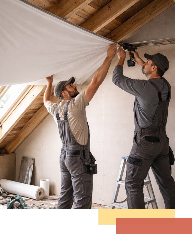 Монтаж натяжного потолка в мансарде в Горячем Ключе