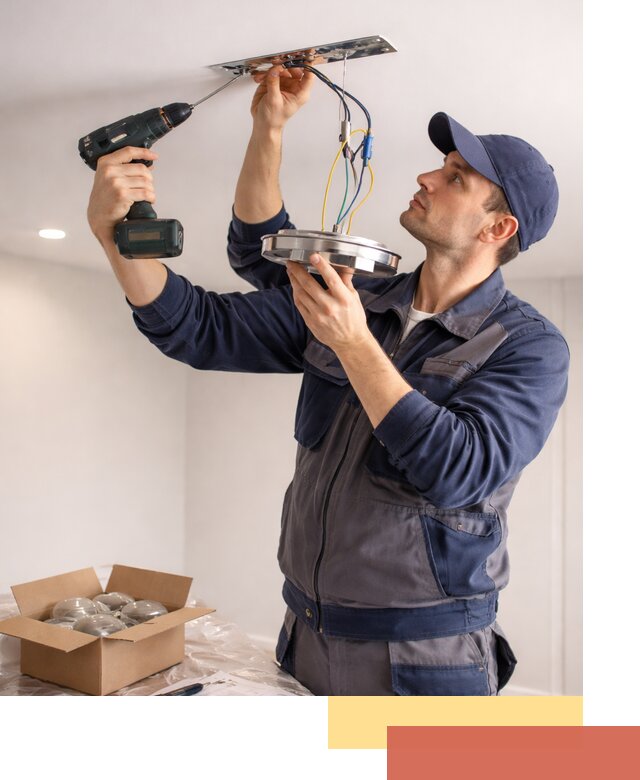 Установка люстры в натяжной потолок в Горячем Ключе