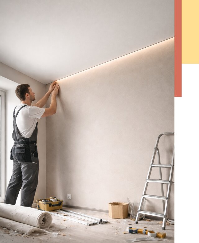 Теневые натяжные потолки в Горячем Ключе от 8473 руб. под ключ | ОТДЕЛОЧНИК-Грч