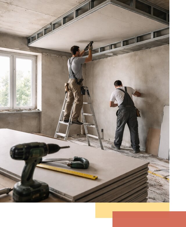 Двухуровневый потолок из гипсокартона в Горячем Ключе