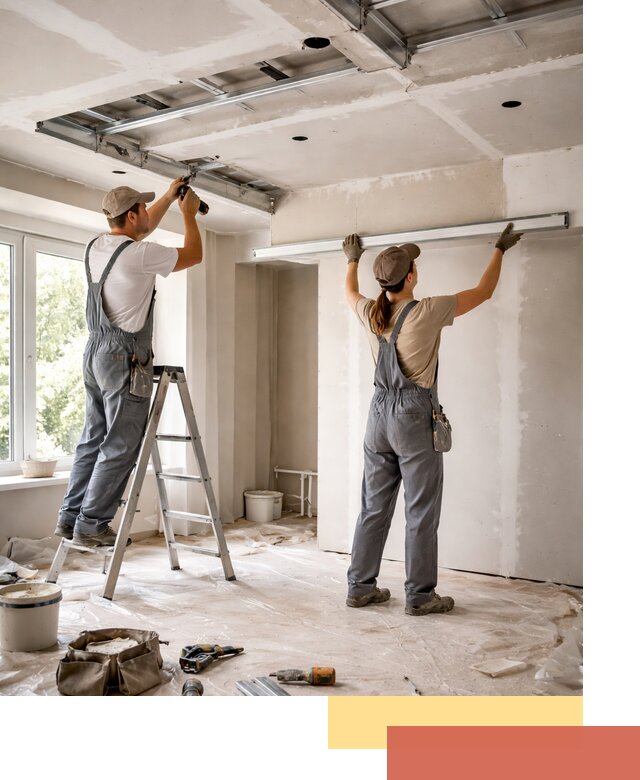 Монтаж многоуровневого потолка из гипсокартона в Горячем Ключе