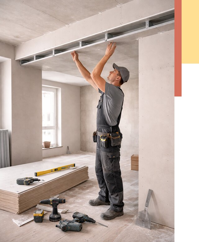 Потолок из гипсокартона с нишей в Горячем Ключе от 1292 руб. под ключ | ОТДЕЛОЧНИК-Грч