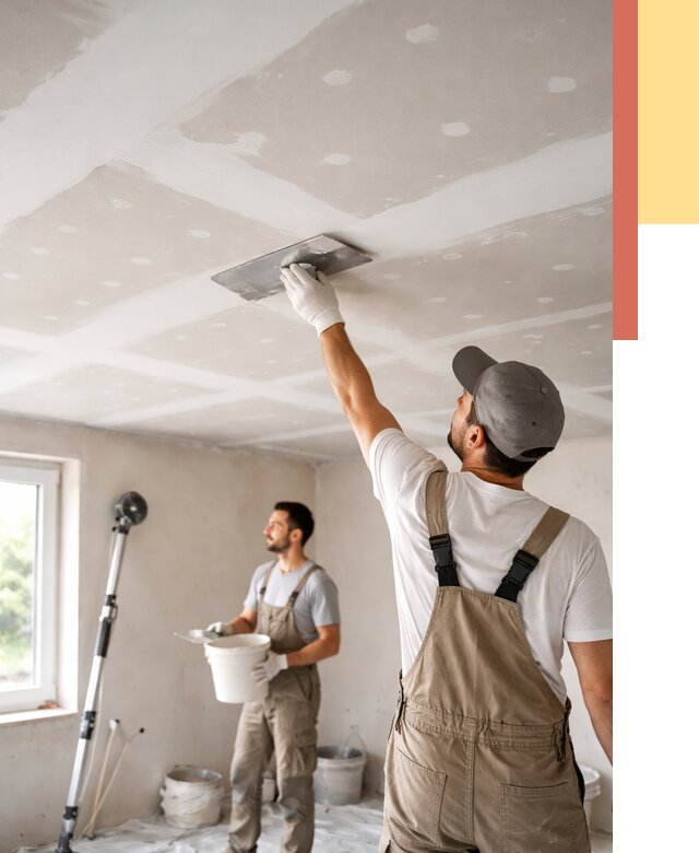 Шпаклевка потолка из гипсокартона в Горячем Ключе от 3307 руб./м2 — услуги под ключ | ОТДЕЛОЧНИК-Грч