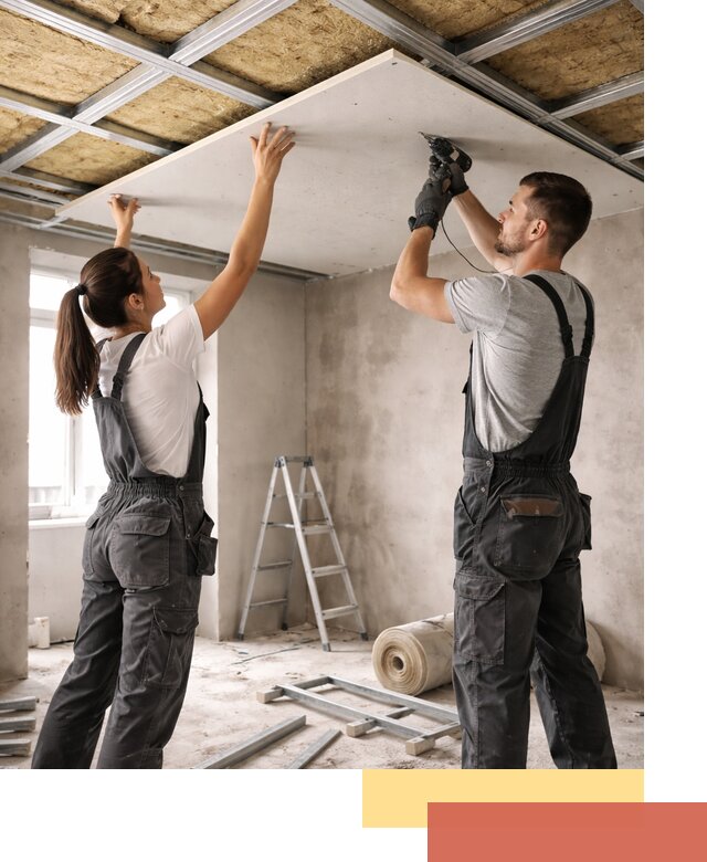 Звукоизоляция потолка из ГКЛ в Горячем Ключе профессионально и надежно