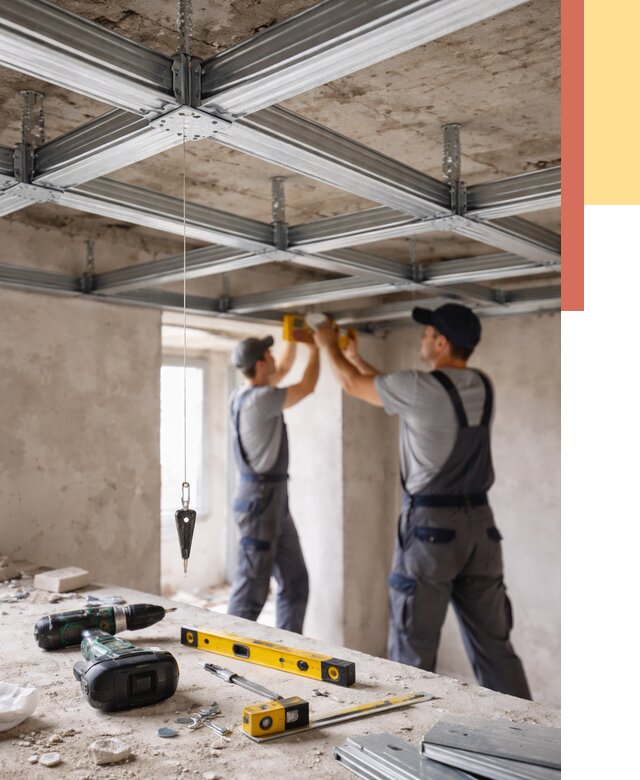 Монтаж каркаса потолка из профиля в Горячем Ключе от 4650 руб. — услуги ОТДЕЛОЧНИК-Грч
