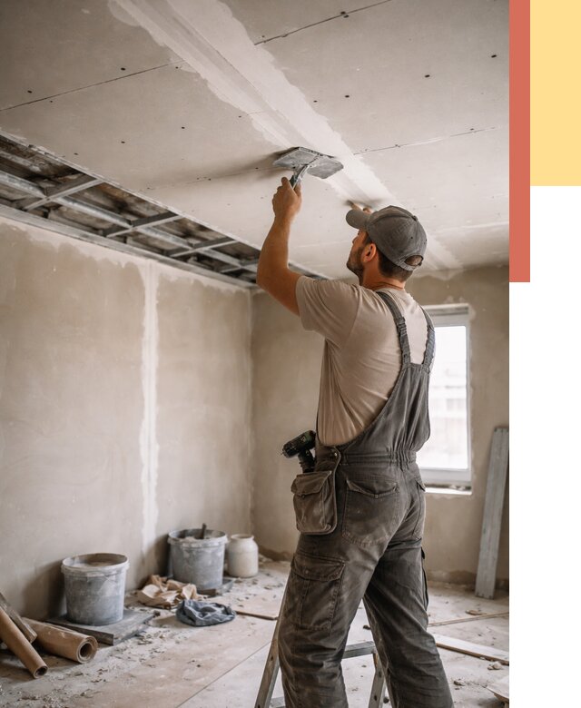 Ремонт потолка из гипсокартона в Горячем Ключе от 672 руб./м² — быстро и недорого | ОТДЕЛОЧНИК-Грч