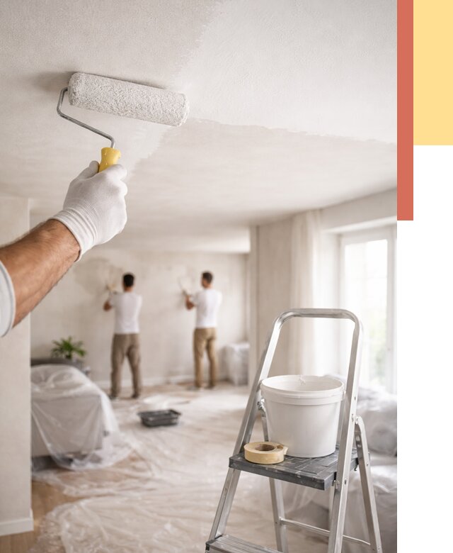 Покраска потолка акриловой краской в Горячем Ключе от 2583 руб. | ОТДЕЛОЧНИК-Грч