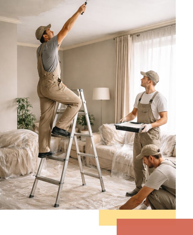 Покраска потолков акриловой краской в Горячем Ключе качественно и быстро