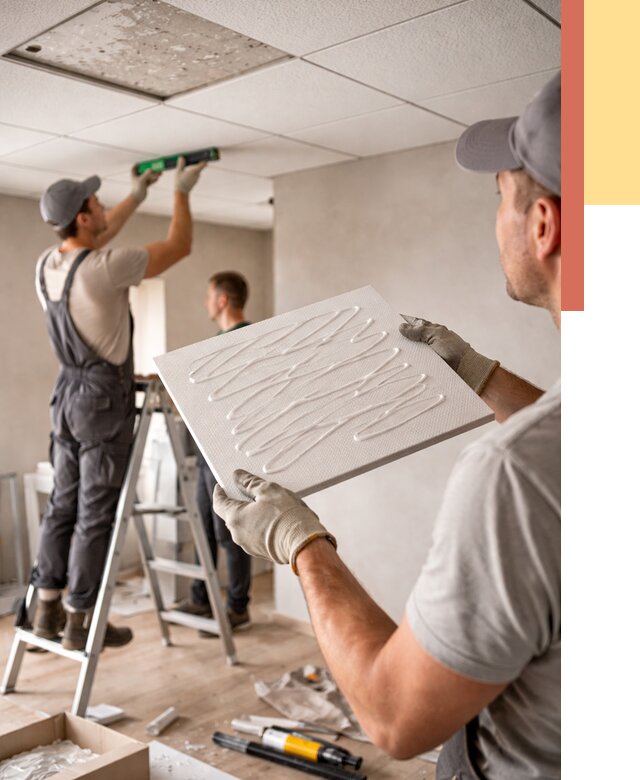 Монтаж потолочной плитки в Горячем Ключе от 4650 руб. — быстро и недорого | ОТДЕЛОЧНИК-Грч