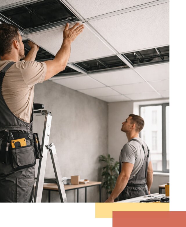 Монтаж потолочной плитки в Горячем Ключе качественно и в срок