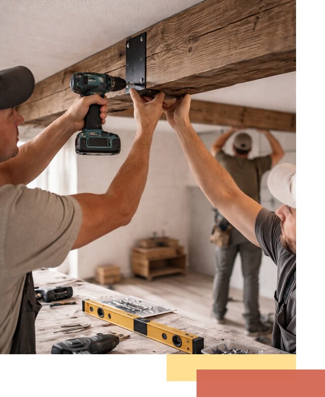 Монтаж декоративных потолочных балок в Горячем Ключе