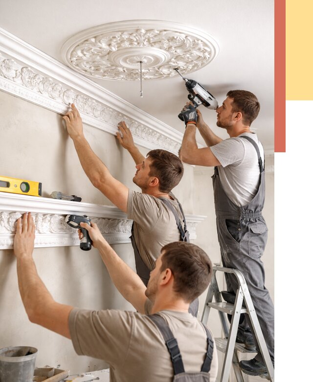 Монтаж лепнины на потолок в Горячем Ключе от 3307 руб. быстро и недорого | ОТДЕЛОЧНИК-Грч