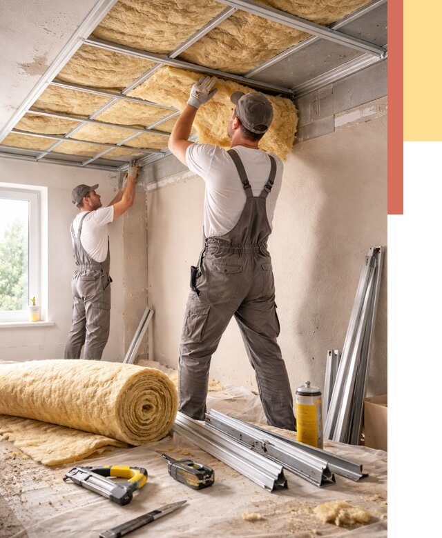 Утепление потолка в Горячем Ключе от 7440 руб/м2 — недорого, быстро, под ключ | ОТДЕЛОЧНИК-Грч