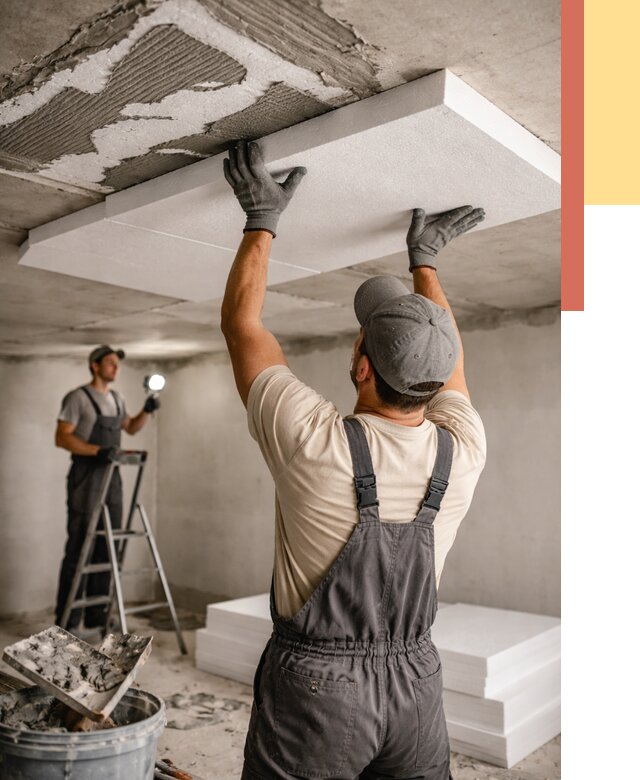 Утепление потолка пенопластом в Горячем Ключе от 4650 руб/м2 — недорого и быстро | ОТДЕЛОЧНИК-Грч