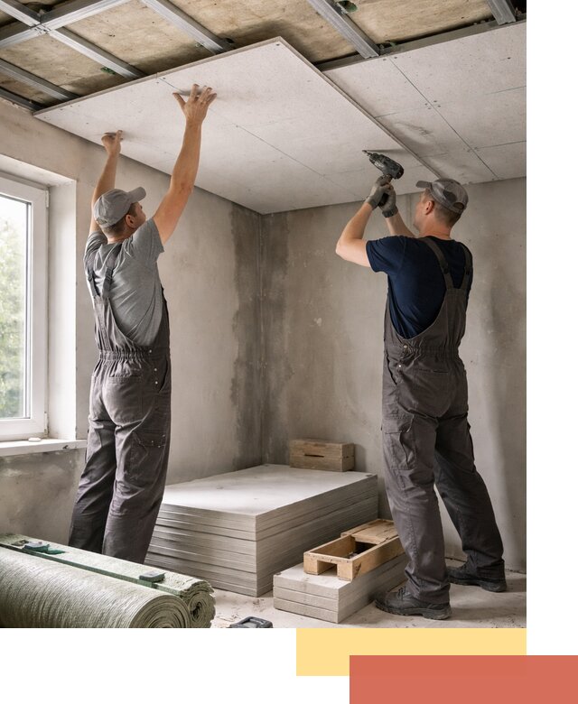 Шумоизоляция потолка панелями ЗИПС в Горячем Ключе